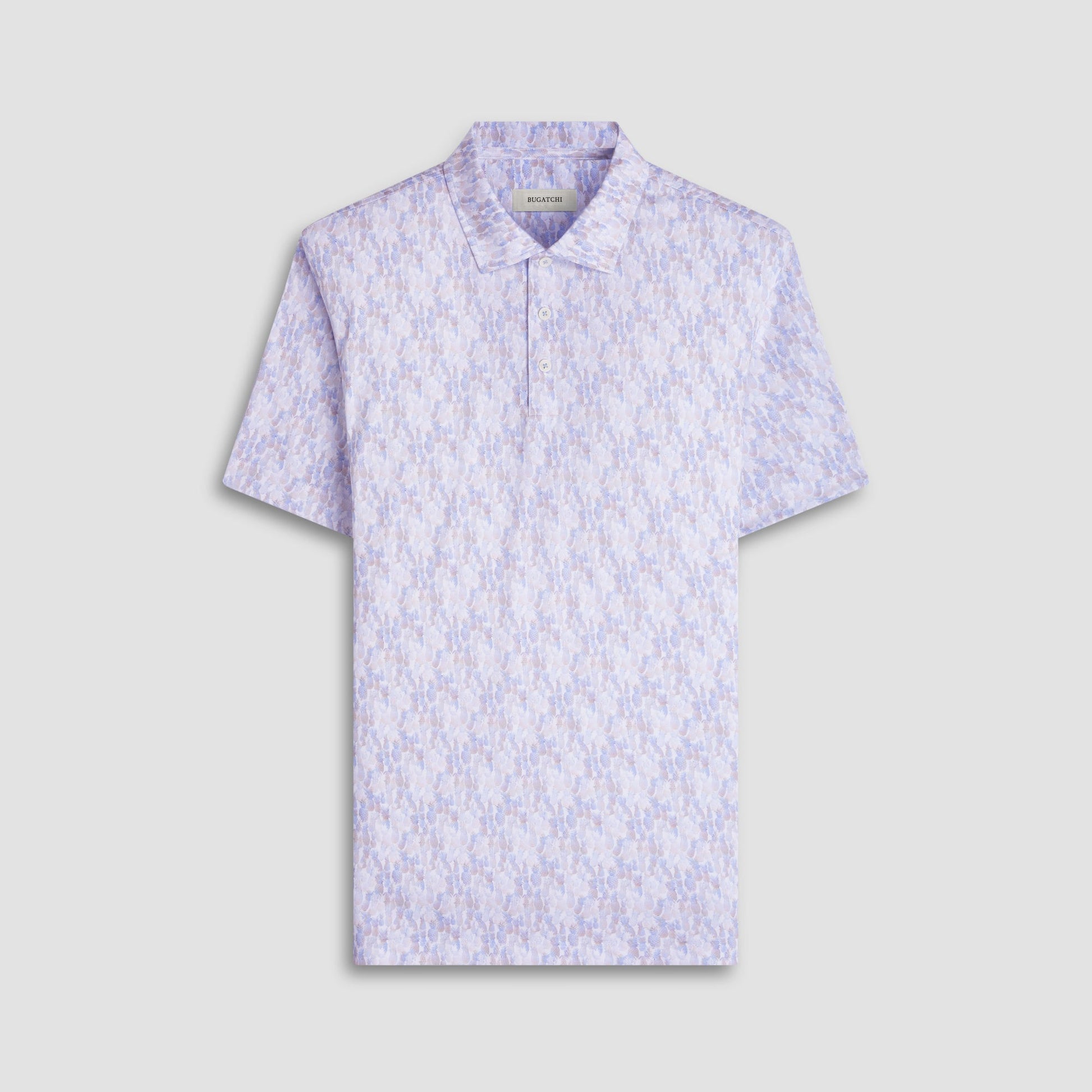 Bugatchi Victor Fruit Print OoohCotton® Polo Shirt Sky