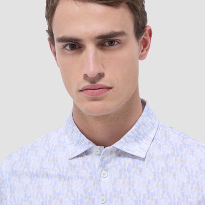 Bugatchi Victor Fruit Print OoohCotton® Polo Shirt Sky