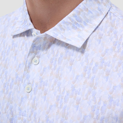 Bugatchi Victor Fruit Print OoohCotton® Polo Shirt Sky
