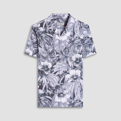 Bugatchi Jackson Floral Camp Shirt Zinc