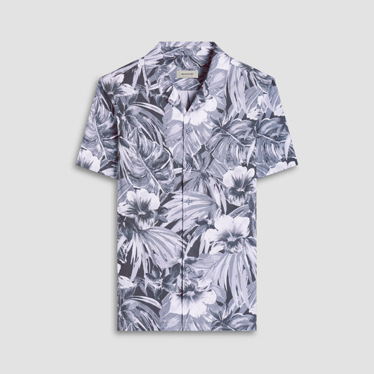 Bugatchi Jackson Floral Camp Shirt Zinc