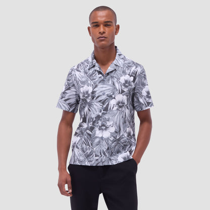 Bugatchi Jackson Floral Camp Shirt Zinc