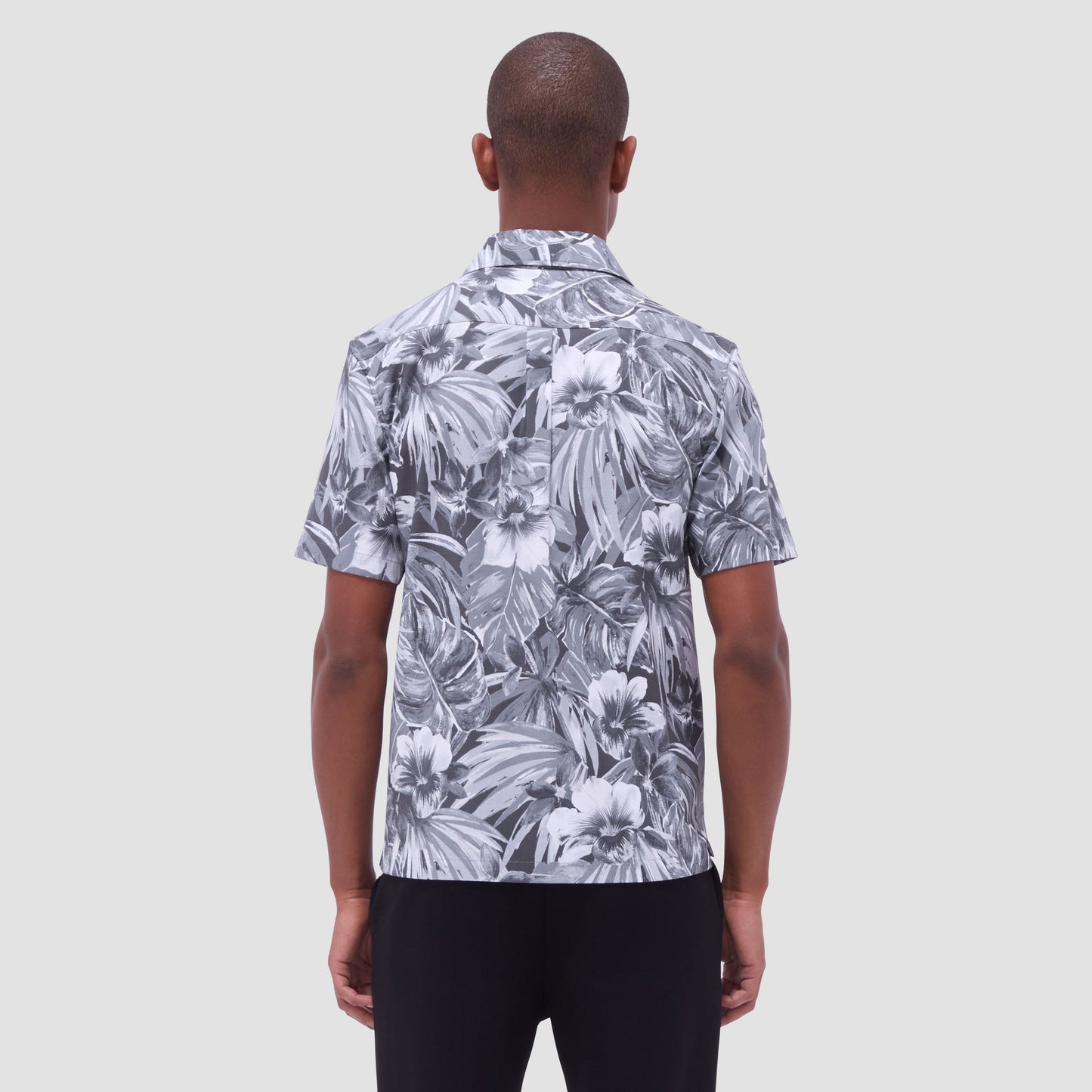 Bugatchi Jackson Floral Camp Shirt Zinc
