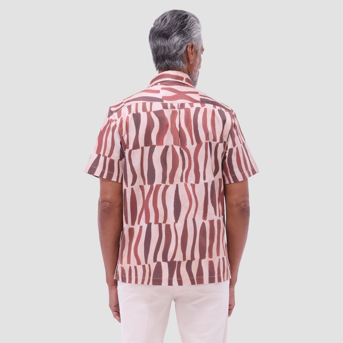 Bugatchi Jackson Abstract Zebra Camp Shirt Brick