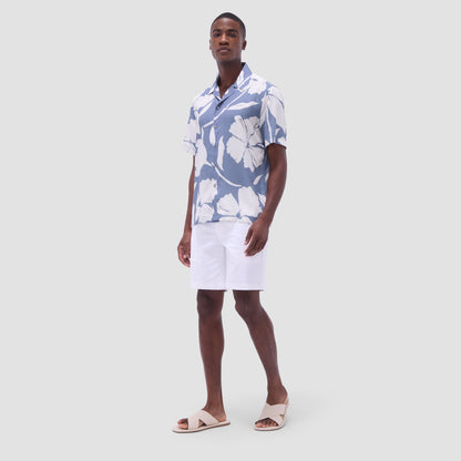 Bugatchi Jackson Floral Camp Shirt Steel