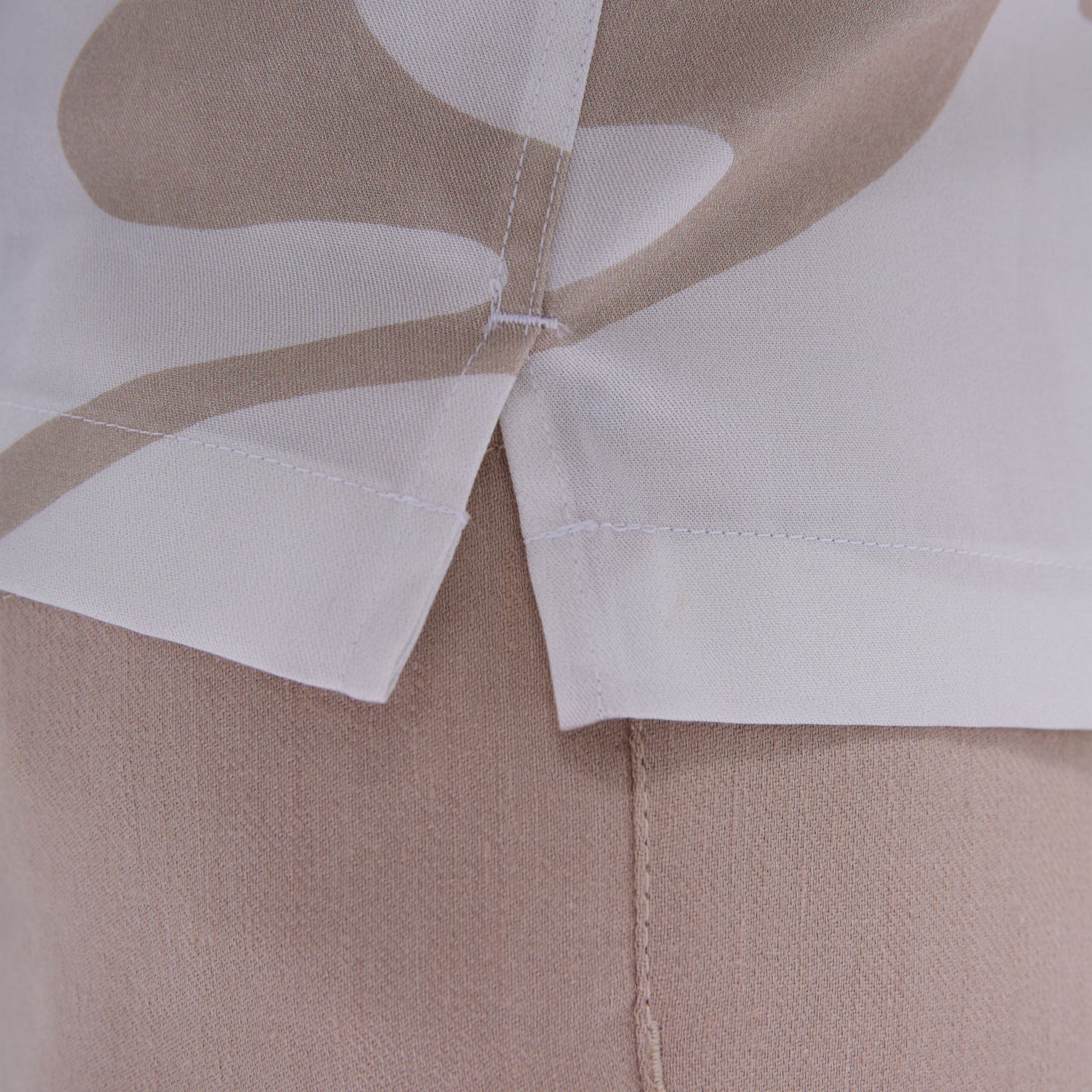 Bugatchi Jackson Abstract Wave Camp Shirt Sand