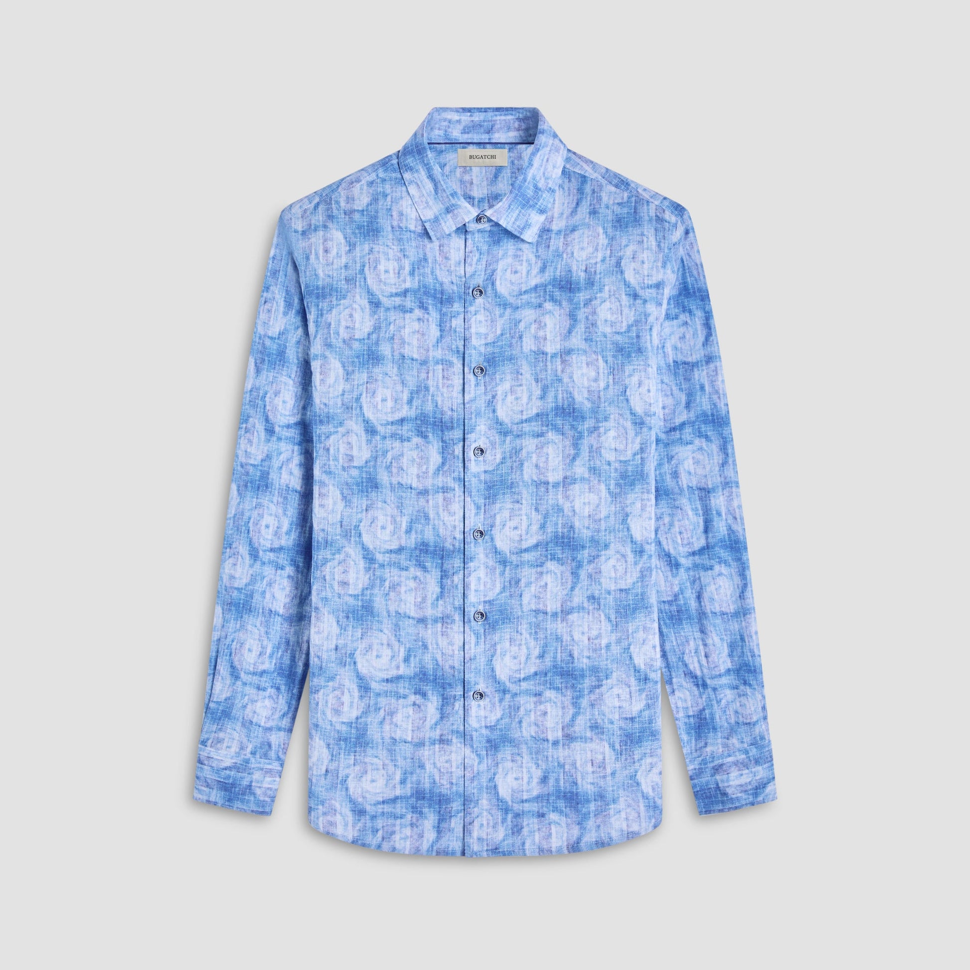 Bugatchi Julian Floral Shirt Cobalt