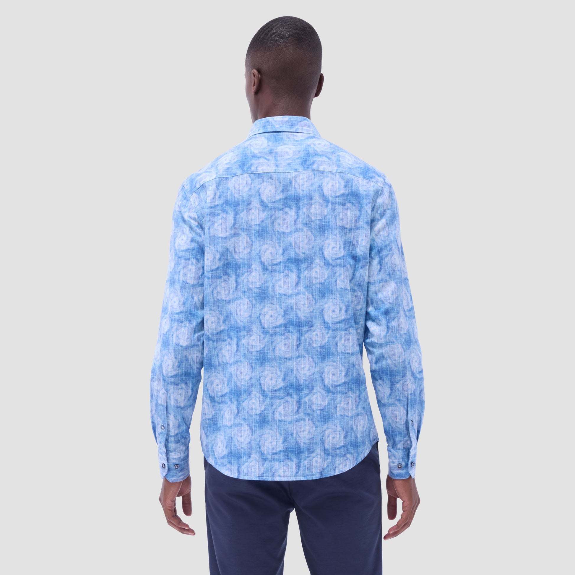 Bugatchi Julian Floral Shirt Cobalt