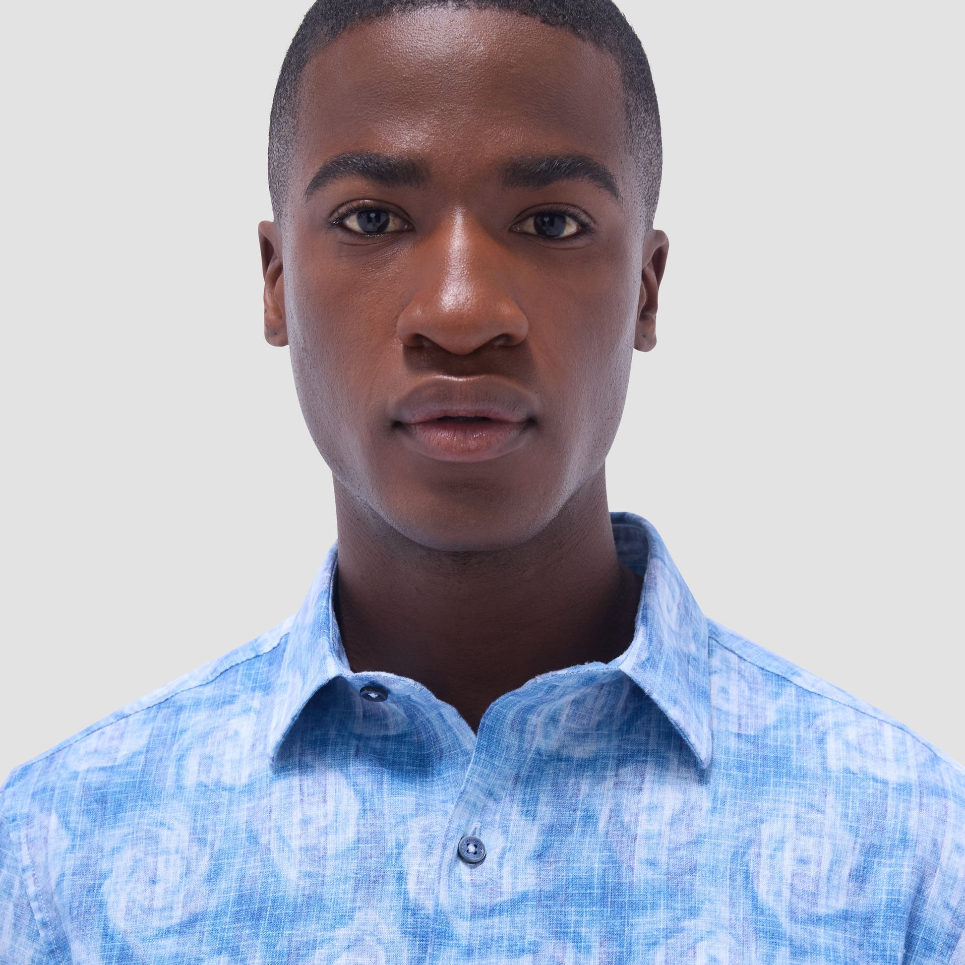Bugatchi Julian Floral Shirt Cobalt