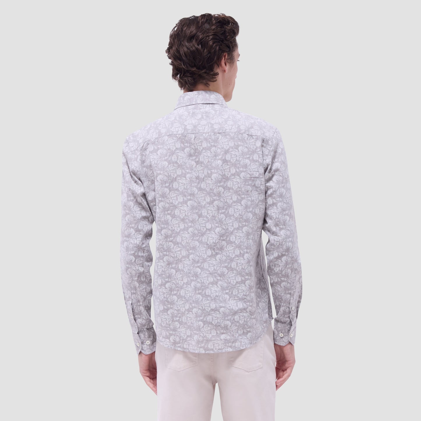 Bugatchi Julian Floral Shirt Olive