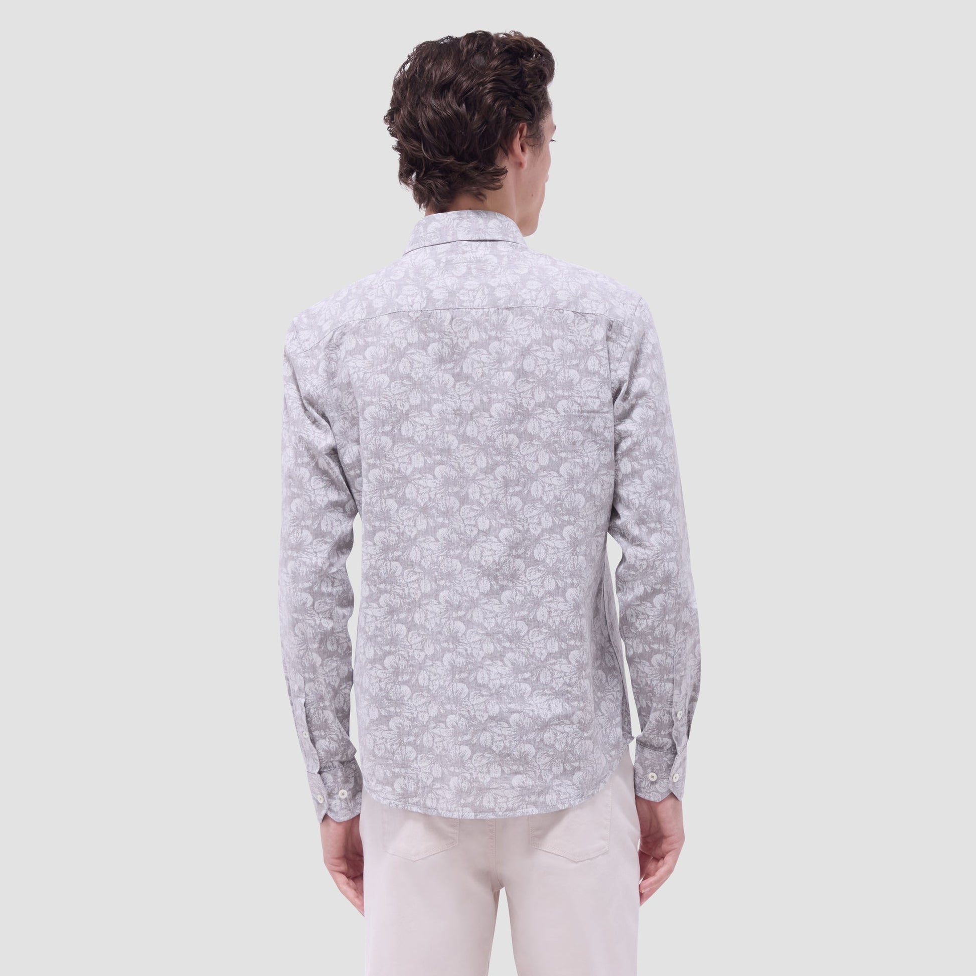 Bugatchi Julian Floral Shirt Olive