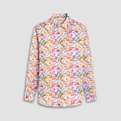Bugatchi Julian Abstract Shirt Sand