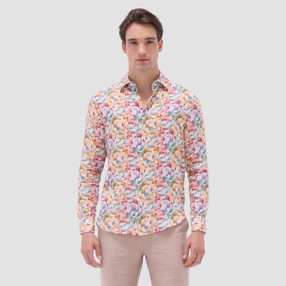 Bugatchi Julian Abstract Shirt Sand
