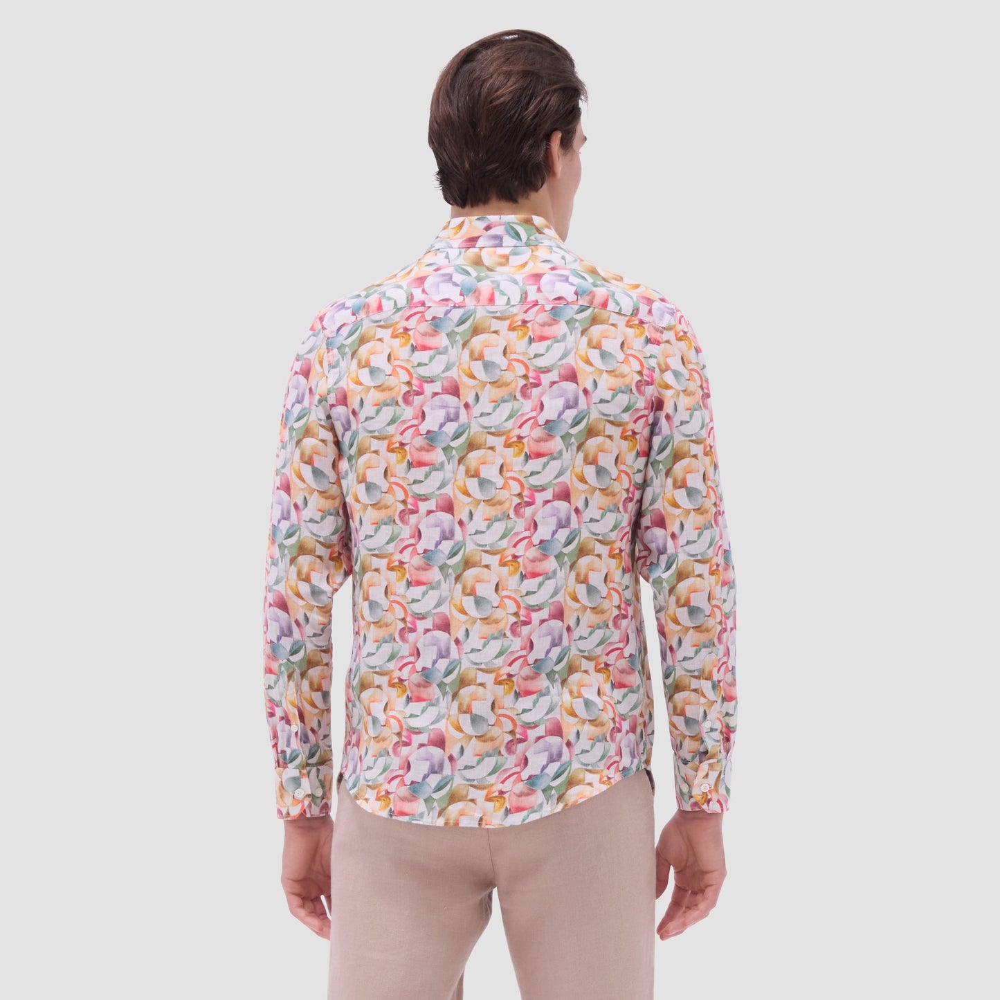Bugatchi Julian Abstract Shirt Sand