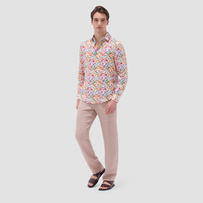 Bugatchi Julian Abstract Shirt Sand