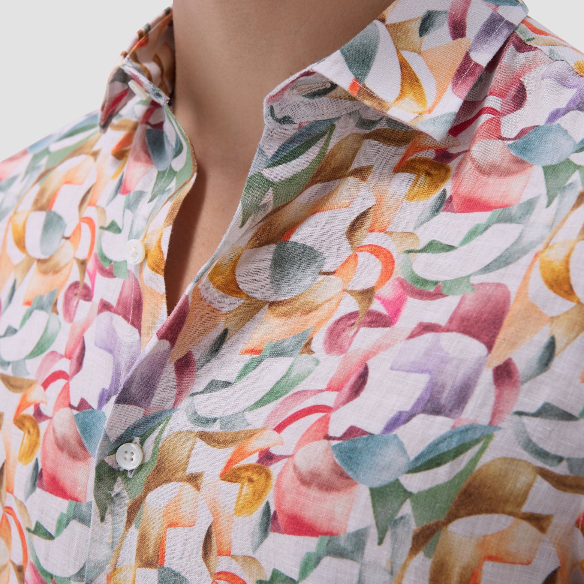 Bugatchi Julian Abstract Shirt Sand