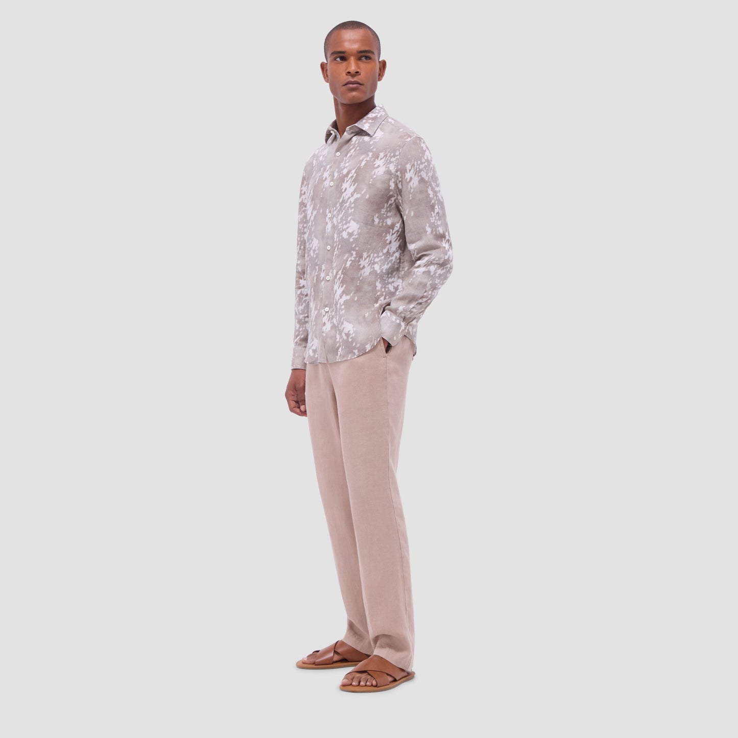 Bugatchi Julian Abstract Shirt Olive
