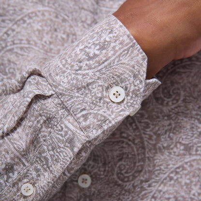 Bugatchi Axel Paisley Shirt Olive