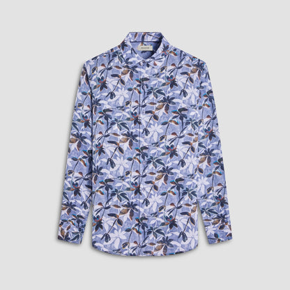 Bugatchi Julian Floral Shirt Peacock