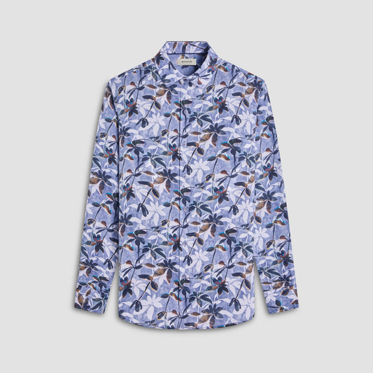 Bugatchi Julian Floral Shirt Peacock