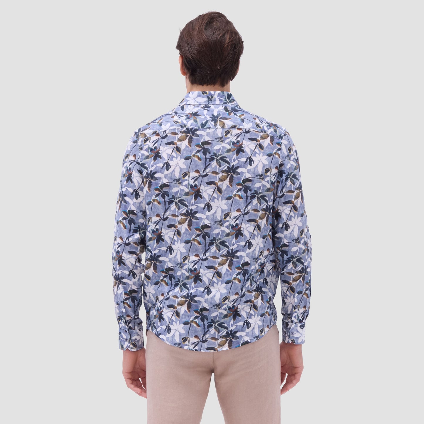 Bugatchi Julian Floral Shirt Peacock