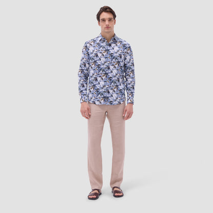 Bugatchi Julian Floral Shirt Peacock