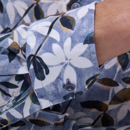 Bugatchi Julian Floral Shirt Peacock