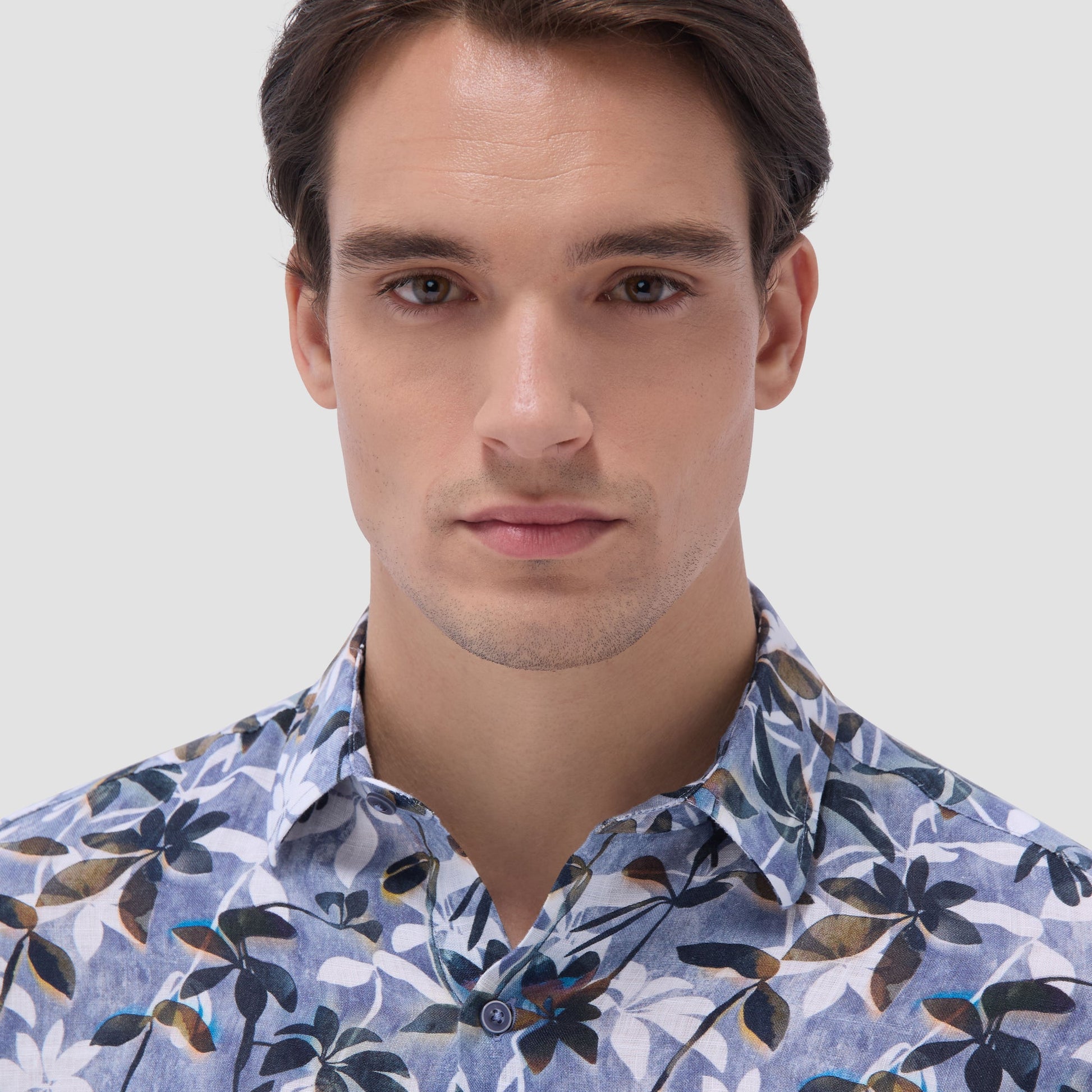 Bugatchi Julian Floral Shirt Peacock