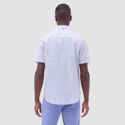 Bugatchi Orson Palm Tree Short-Sleeve Shirt Lilac