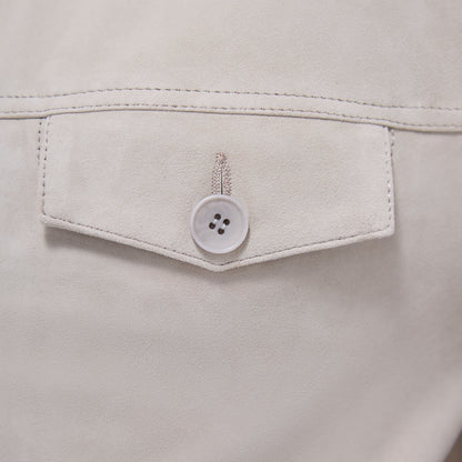 Bugatchi Suede Trucker Jacket Sand