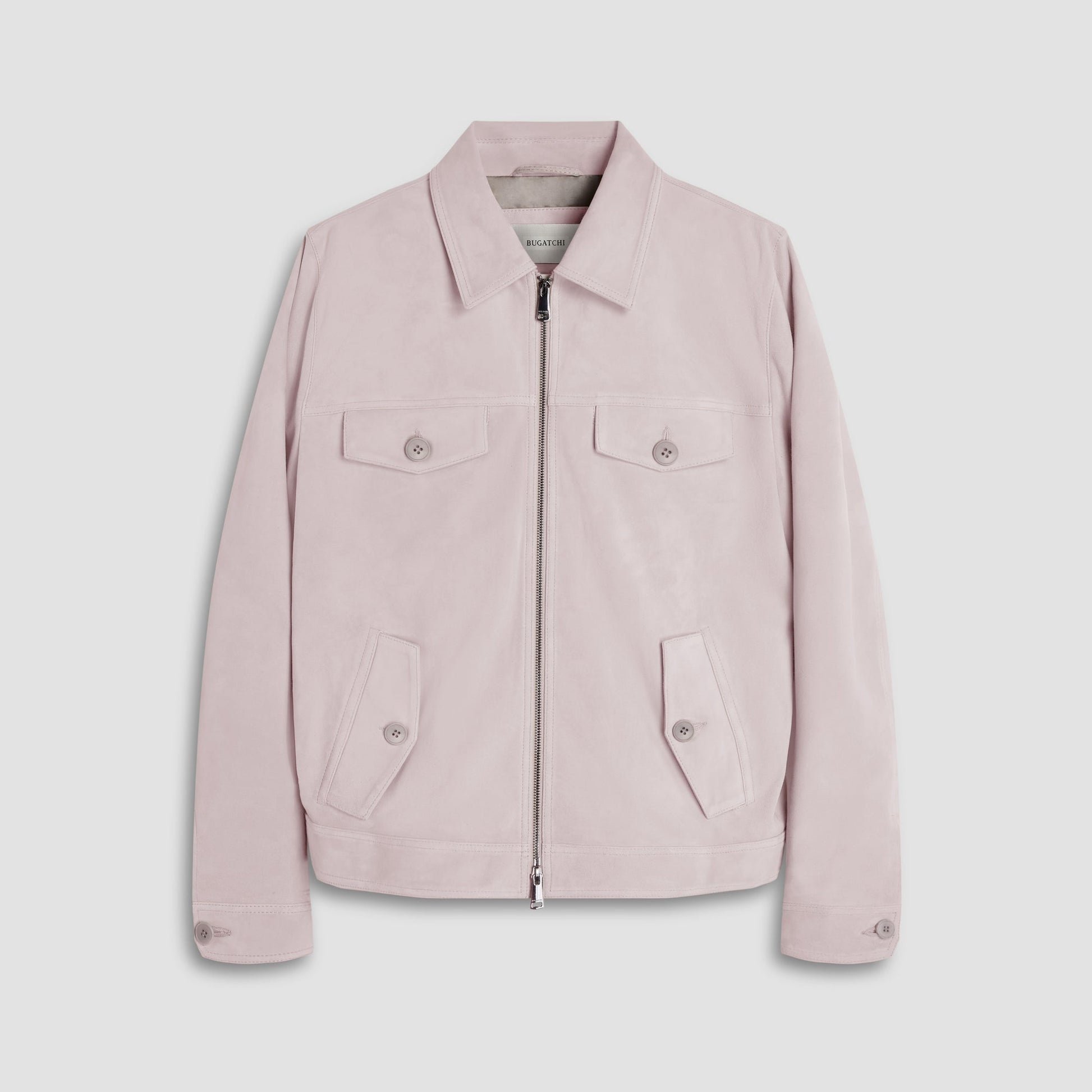 Bugatchi Suede Trucker Jacket Sand