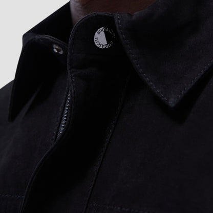 Bugatchi Suede Hybrid Bomber Jacket Black