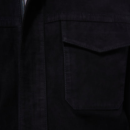 Bugatchi Suede Hybrid Bomber Jacket Black