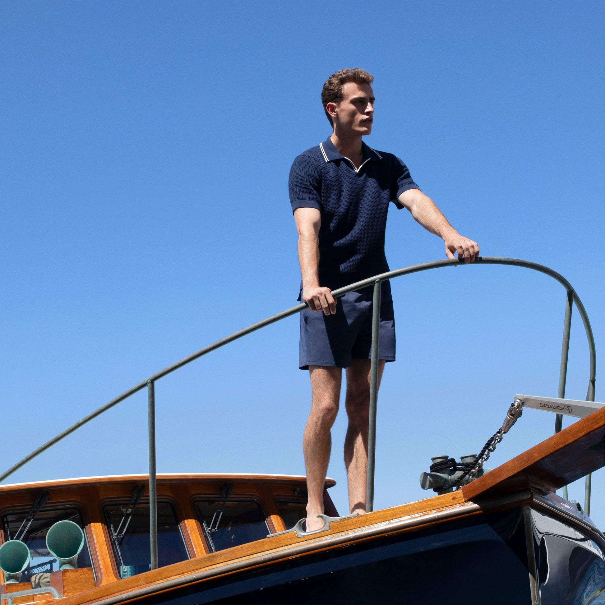 Bugatchi Presley Bermuda Shorts Navy
