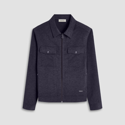 Bugatchi Soft Touch™ Heather Shirt Jacket Black