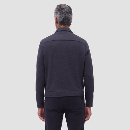 Bugatchi Soft Touch™ Heather Shirt Jacket Black