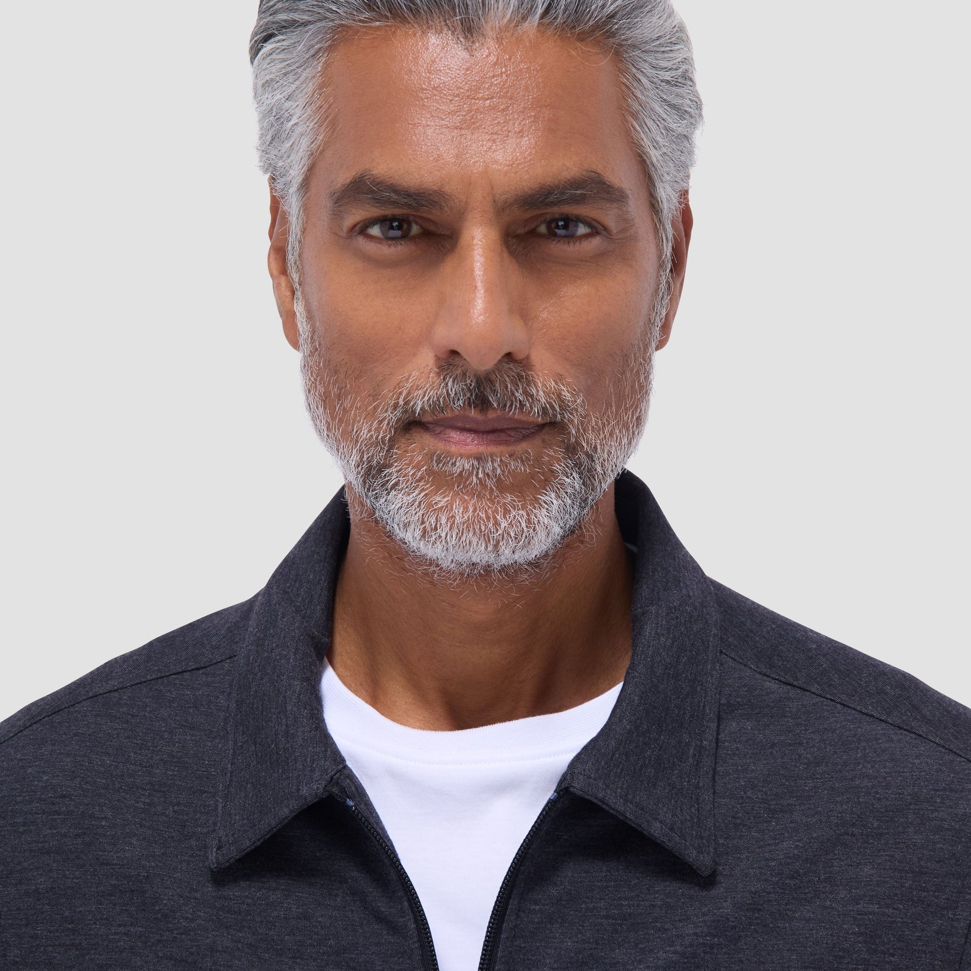 Bugatchi Soft Touch™ Heather Shirt Jacket Black