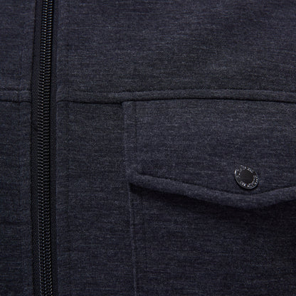 Bugatchi Soft Touch™ Heather Shirt Jacket Black