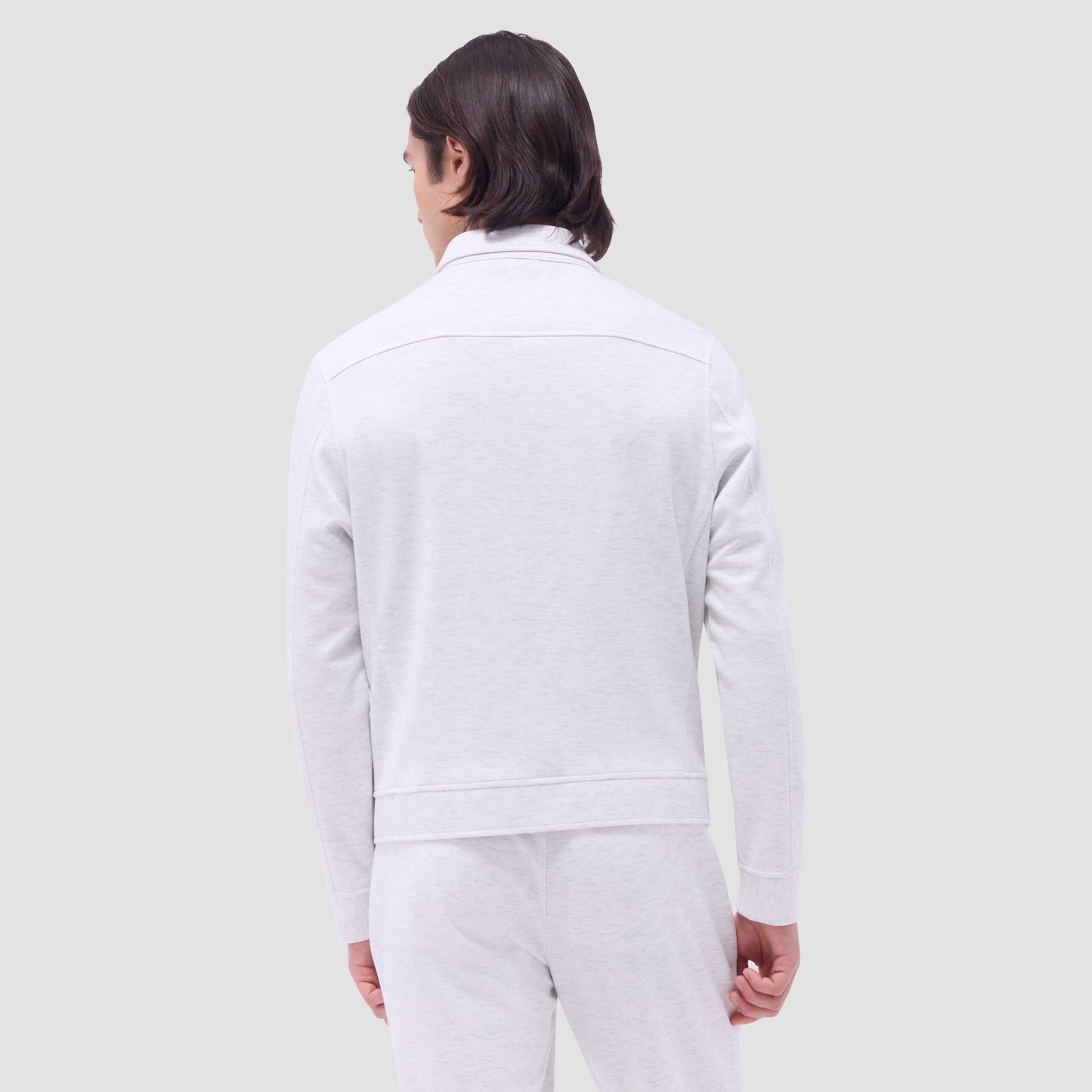 Bugatchi Soft Touch™ Heather Shirt Jacket Chalk