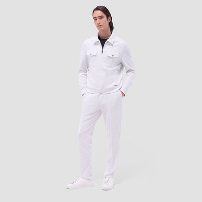 Bugatchi Soft Touch™ Heather Shirt Jacket Chalk