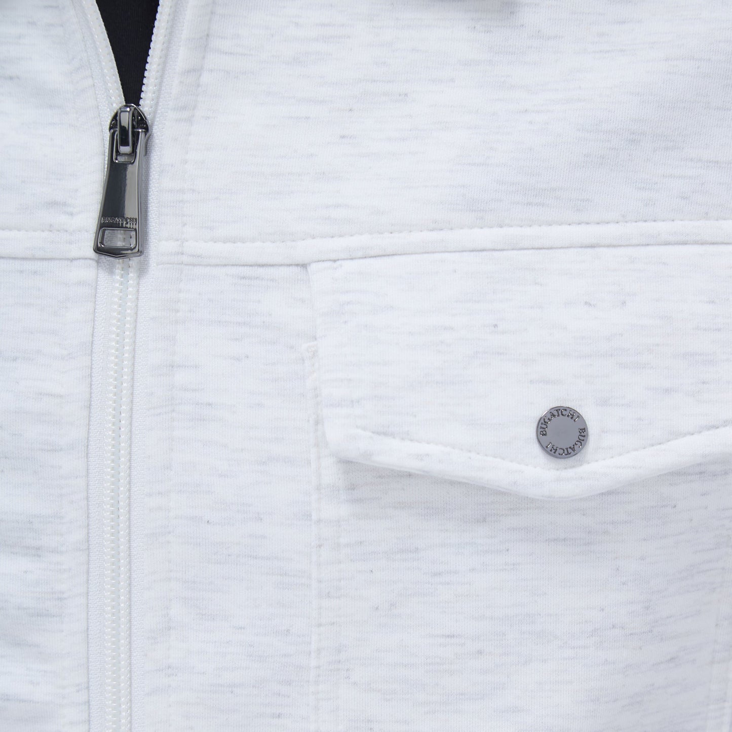 Bugatchi Soft Touch™ Heather Shirt Jacket Chalk