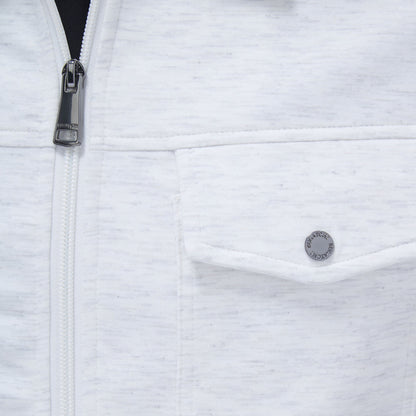 Bugatchi Soft Touch™ Heather Shirt Jacket Chalk