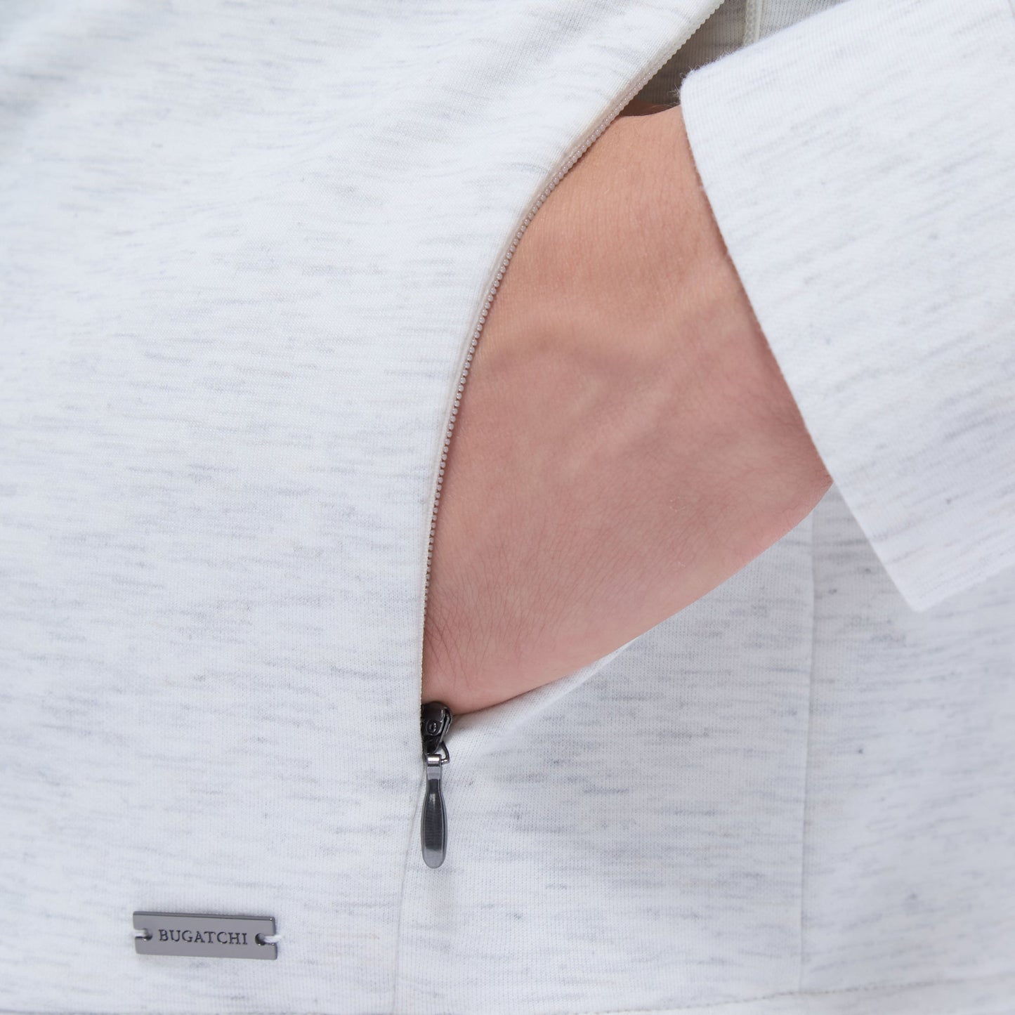 Bugatchi Soft Touch™ Heather Shirt Jacket Chalk