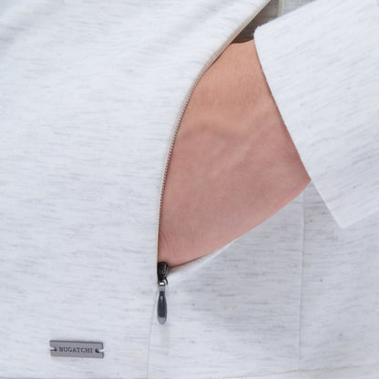 Bugatchi Soft Touch™ Heather Shirt Jacket Chalk