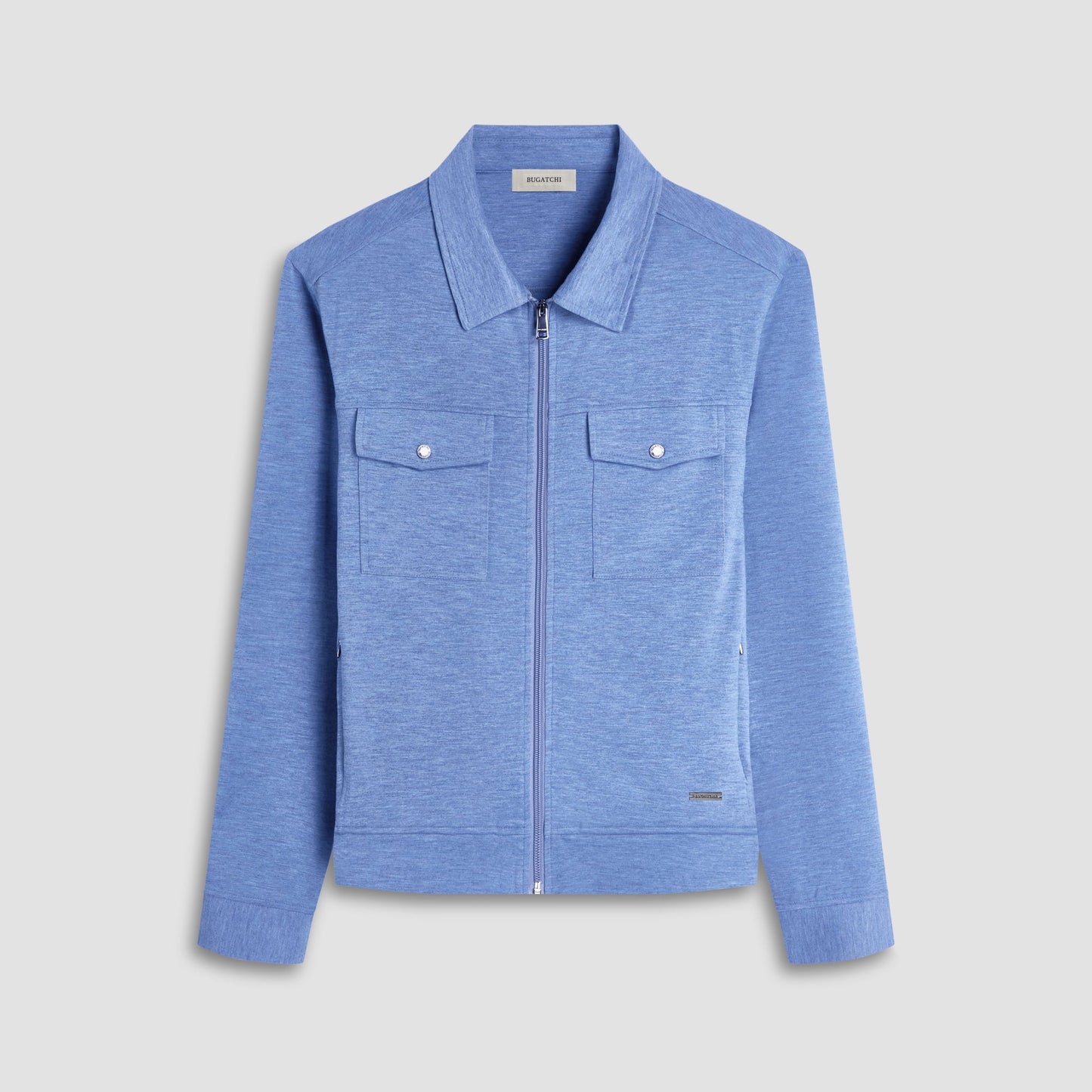 Bugatchi Soft Touch™ Heather Shirt Jacket Cobalt