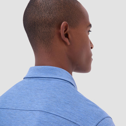 Bugatchi Soft Touch™ Heather Shirt Jacket Cobalt