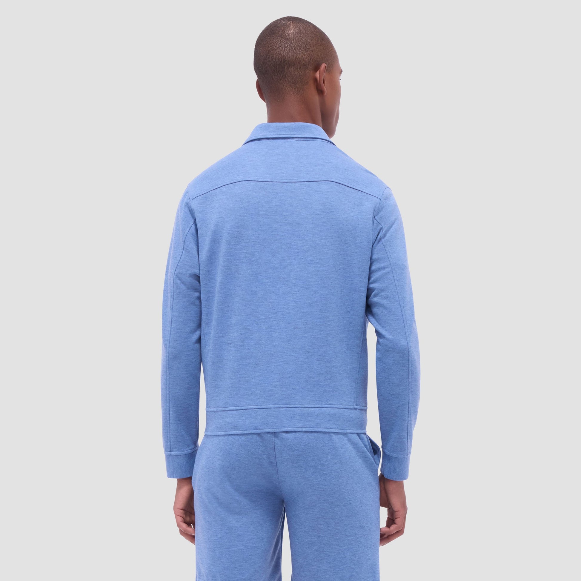 Bugatchi Soft Touch™ Heather Shirt Jacket Cobalt