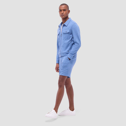 Bugatchi Soft Touch™ Heather Shirt Jacket Cobalt