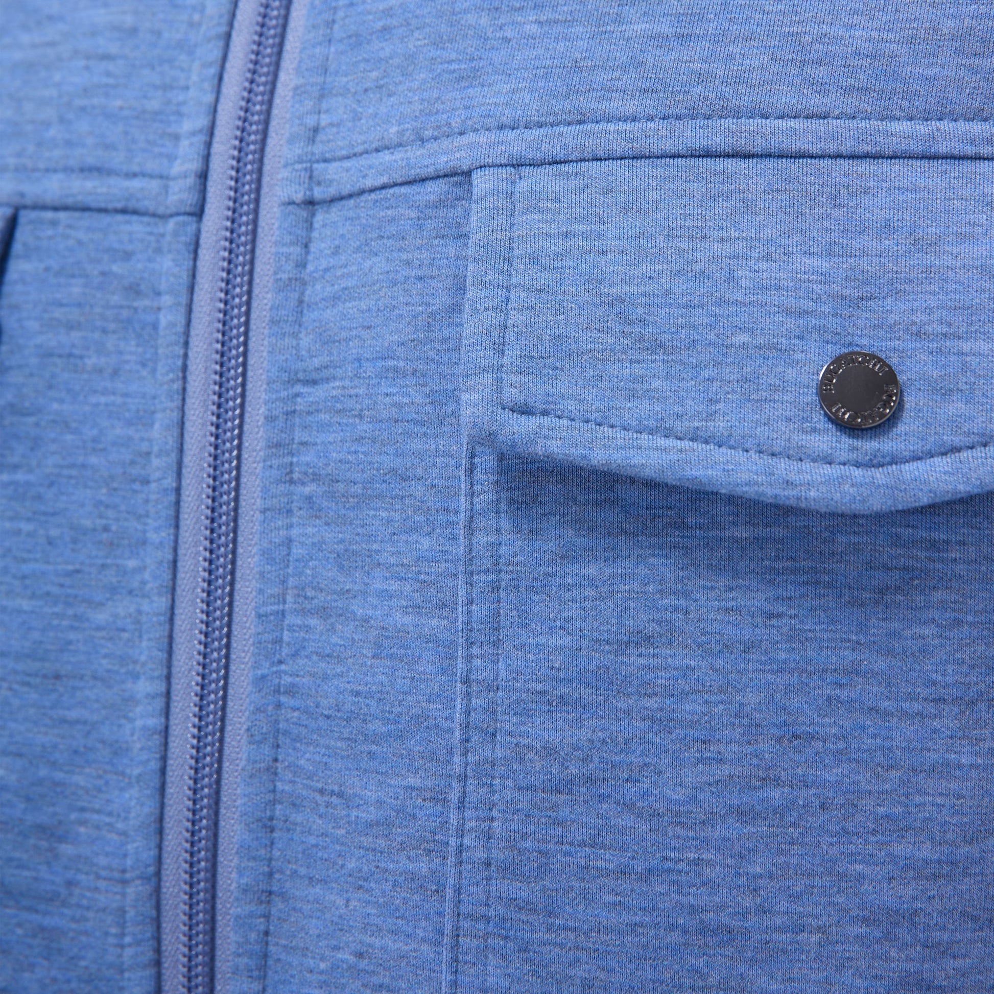 Bugatchi Soft Touch™ Heather Shirt Jacket Cobalt