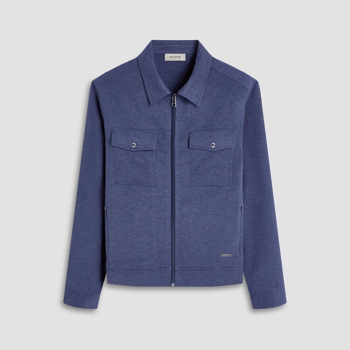 Bugatchi Soft Touch™ Heather Shirt Jacket Navy